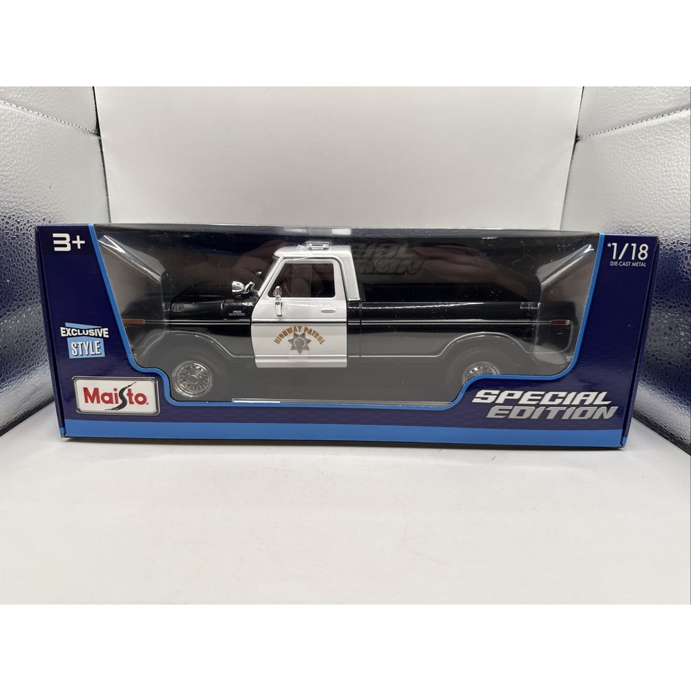 Highway Patrol 1979 Ford F150 Pickup ~ 1:18 ~ Metal Die Cast ~ Maisto
